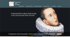 Desktop Screenshot of fondazionecarlogesualdo.it