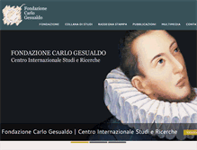 Tablet Screenshot of fondazionecarlogesualdo.it